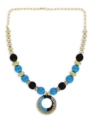 Girls Blue Ethnic Necklace 2
