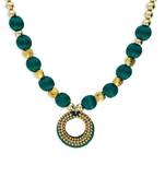 Girls Green Ethnic Necklace