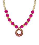 Girls Pink Ethnic Necklace
