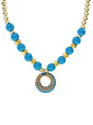 Girls Blue Ethnic Necklace 1