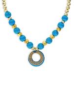 Girls Blue Ethnic Necklace