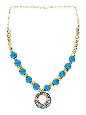 Girls Blue Ethnic Necklace 2