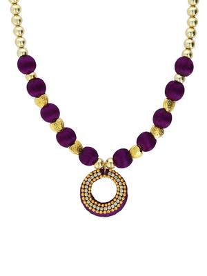 Girls Purple Ethnic Necklace 1