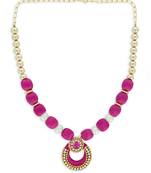 Girls Pink Ethnic Necklace Set