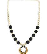 Girls Black Ethnic Necklace Set