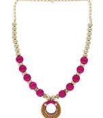 Girls Pink Ethnic Necklace Set