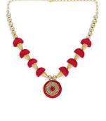 Girls Red Ethnic Necklace Set