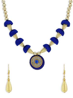 Girls Blue Ethnic Necklace Set 1