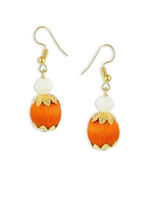 Girls Orange Ethnic Necklace Set 3