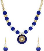 Girls Blue Ethnic Necklace Set