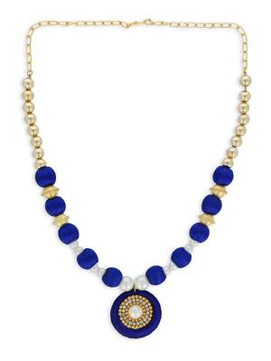 Girls Blue Ethnic Necklace Set 2