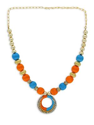 Girls Blue Ethnic Necklace Set 2