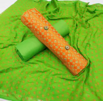 Orange printed cotton salwar 1