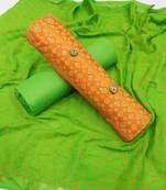 Orange printed cotton salwar