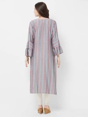 Red printed rayon ethnic-kurtis 2