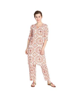 Printed Kurta with Printed Palazzo Pants Set 1