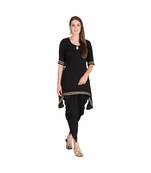 Solid Kurta with Dhoti Set