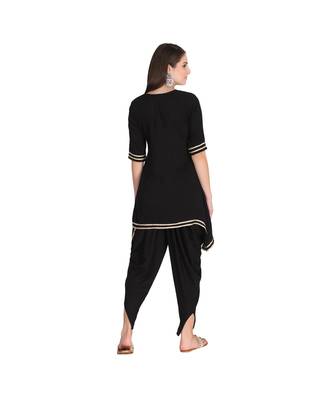 Solid Kurta with Dhoti Set 3