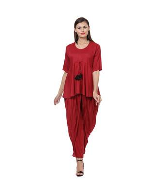 Solid Stylish Kurta with Dhoti Set 1