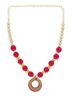 Girls Red Ethnic Necklace Set 2