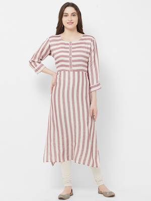 Red printed rayon ethnic-kurtis 1
