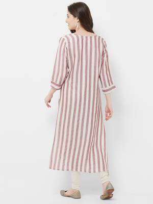 Red printed rayon ethnic-kurtis 2