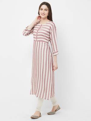Red printed rayon ethnic-kurtis 3