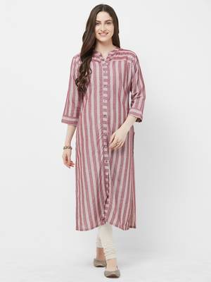 Red printed rayon ethnic-kurtis 1