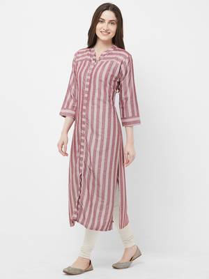 Red printed rayon ethnic-kurtis 3