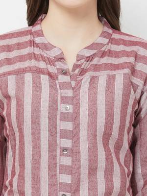Red printed rayon ethnic-kurtis 4