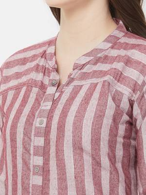 Red printed rayon ethnic-kurtis 5