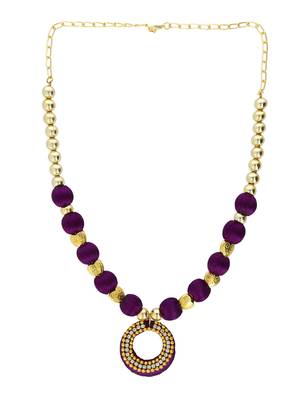 Girls Purple Ethnic Necklace Set 2