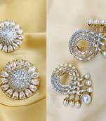 Gold cubic zirconia earrings