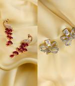 Gold cubic zirconia earrings