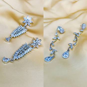 Silver cubic zirconia earrings 1