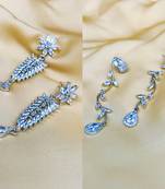 Silver cubic zirconia earrings
