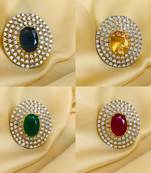 Gold cubic zirconia rings