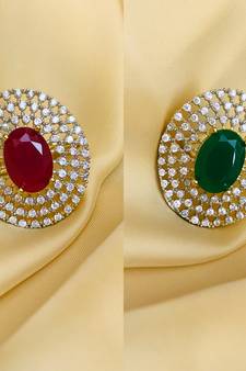 Gold cubic zirconia rings