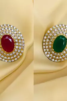 Gold cubic zirconia rings