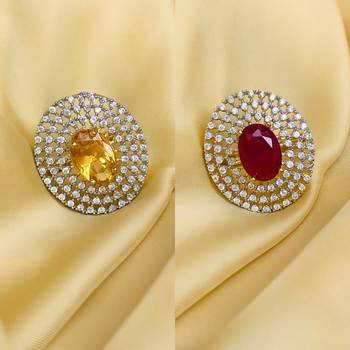 Gold cubic zirconia rings 1