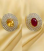 Gold cubic zirconia rings