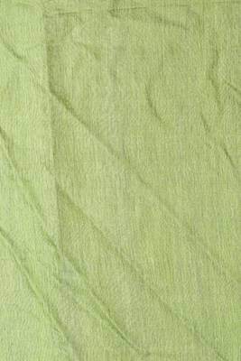 Green woven blended cotton saree with blouse 4