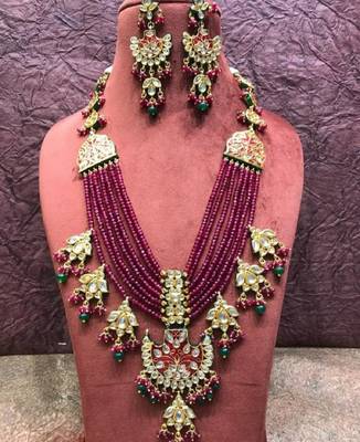 Wedding Ruby Layered Kundan Necklace Sets 1