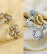 Gold cubic zirconia earrings
