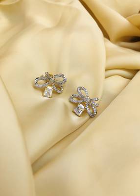 Gold cubic zirconia earrings 3