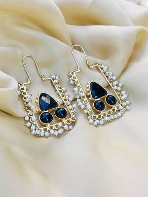Gold cubic zirconia earrings 3
