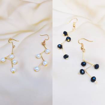 Gold pearl earrings 1