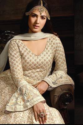 White Embroidered Net Salwar 2