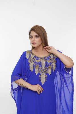 Dubai Kaftan Women Dress Long Gown Farasha Morocco Wear 1