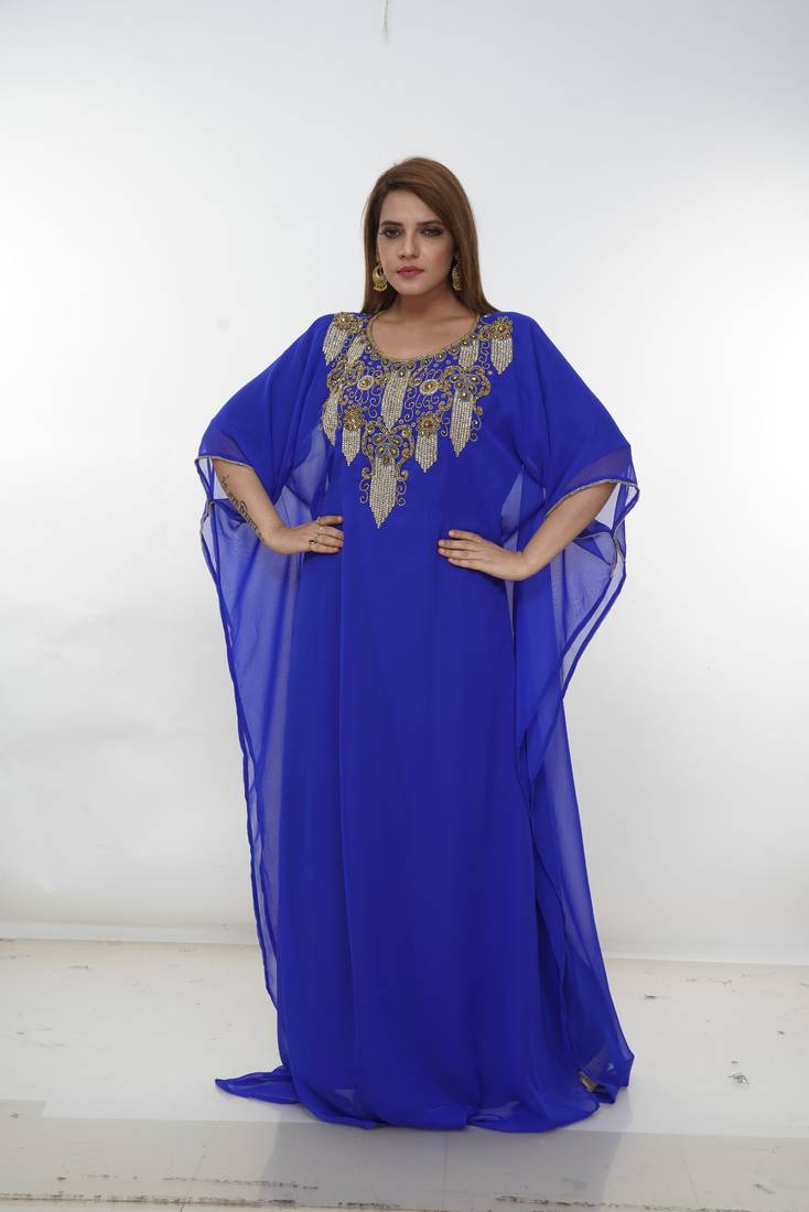 Dubai Kaftan Women Dress Long Gown Farasha Morocco Wear